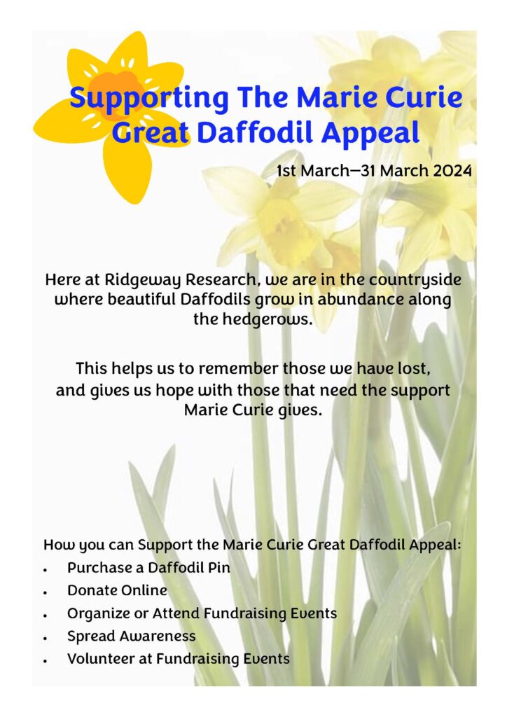 Marie Curie Great Daffodil Appeal 2024